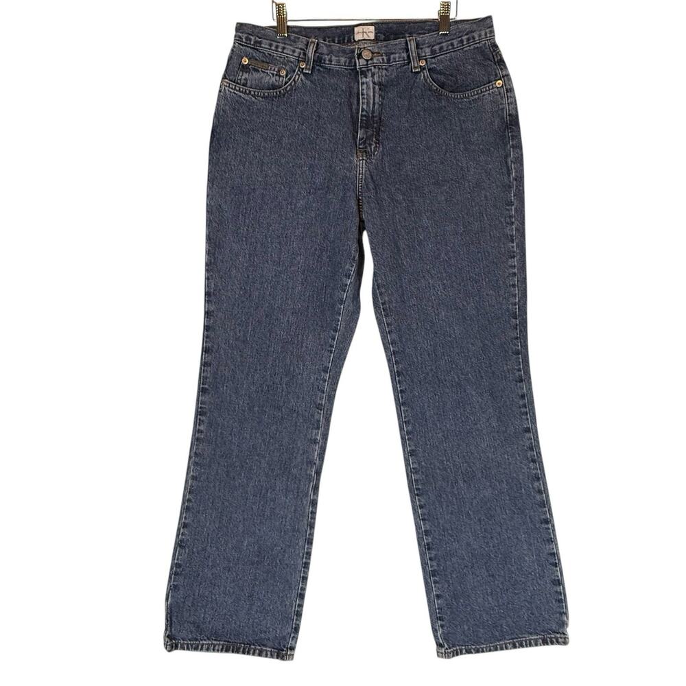 Calvin Klein VTG Bootcut Jeans DoubleStone SIZE 14 Womens 33x31 Denim High Rise